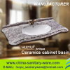 Bathroom furniture ceramic cabinet basin Feather edge basin