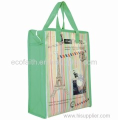 laminated non woven shopping bag with zipper