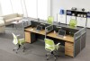 modern 4 seater office glass partition workstation