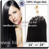 OEM Black Micro Ring Indian Remy Hair Extensions 16 Inch Stock For Women