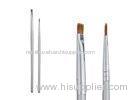 Silver Long Lasting Lip Liner Brush Blending Makeup Brush With Copper Ferrule