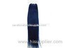Customized Chinese Blue Non Remy Human Hair Extensions Long Straight