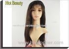 Straight Remy Human Hair Lace Front Wigs Adjustable Straps No Tangling