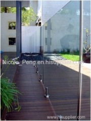 Frameless Glass Railing With Staninless Steel Spigot