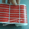 Low Price Factory Wholesale Custom Destructible Vinyl Label Printing Red Do Not Remove Warranty Sticker From China