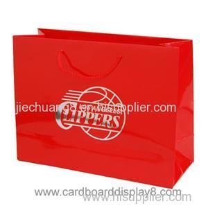 Luxury Eurotote Paper Shopping Bags with Silver Logo Foil Stamp