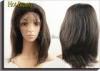 Hand Tied Straight Virgin Human Hair Full Lace Wigs Short Hair Natural Color