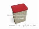 Printed Vintage Rectangular Tin Can For Chocolate Gift Packaging