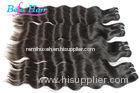 Colored Natural Wave Brazilian Virgin Human Hair Extensions Without Split