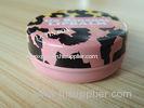 Pms Pink Net Wt 0.5oz Small Round Metal Containers Lip Balm Tin Box