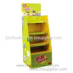 Free Standing Custom Cardboard Floor Display Stand for Kitchen Products Promotion