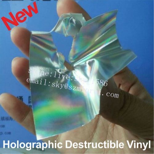 New Design Hologram Destructible Sticker Vinyl for Security Warranty Void Eggshell Label Material Paper