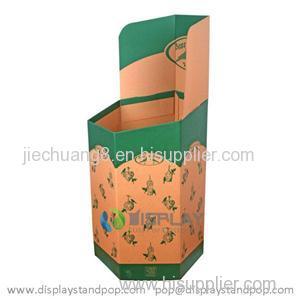 Corrugated Cardboard Hexagonal Dump Display Bins with Custom Printing