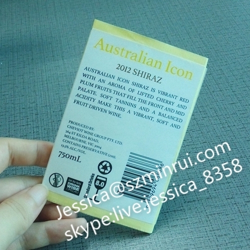 High Quality Wine Paper Label Custom Alcohol Labels Printing Waterproof Wine Sticker From Professional Manufacturers