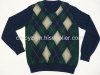 Men's V Neck 12G Long-sleeved Sweaters