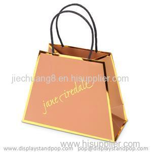 Gold Foil High End Paper Gift Bags with Twisted Handle