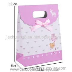 Customized Packaging Gift Paper Bag With Die-cut Handle