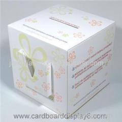 Custom Printed POP Cardboard Collection Box with Leaflet Dispensers