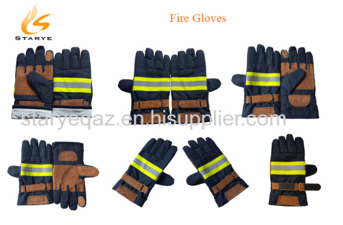 Flame Retarding Acid/Alkali/Oil Resisting Firefigther Gloves
