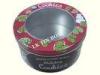 SGS Cake Cookie Tin Box With Window Pet Painted Round Donuts