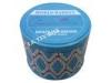Maxims Round Candy Tin Can Packaging With Embossing And Pvc Window