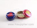 Small Fancy Print Embossed Lip Balm Tin Box With Plastic Insert