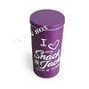 Round Metal Printed Candy Tin Can for Black Chocolate Packaging