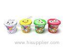 Small Easter Holiday Candy Bucket With Animals Print And Metal Handle