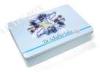 Christmas Blue Rectangular Tin Box For Chocolate Cookie Gift Promotions