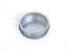 Plain Silver Small Metal Containers Round Tin Box With Screw Lid