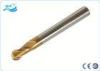 Tungsten Steel Ball Nose Custom End Mill with 55 - 65 HRC for Slotting / Milling