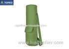 100% Cotton Yoga Mat Carry Bag Full Zip Cargo Pocket With Adjustable Shoulder Strap