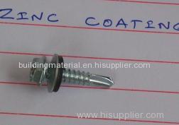 Hex head self drilling screws with EPDM washers