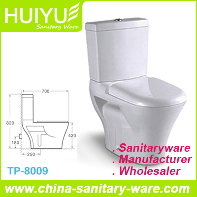 Sanitary Ware Two Piece Ceramic Toilet
