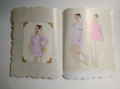 Special-shape laser cut cover softcover clothing company brochure printing