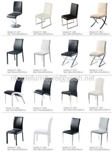 upholstered dining chair PU leather dining chair