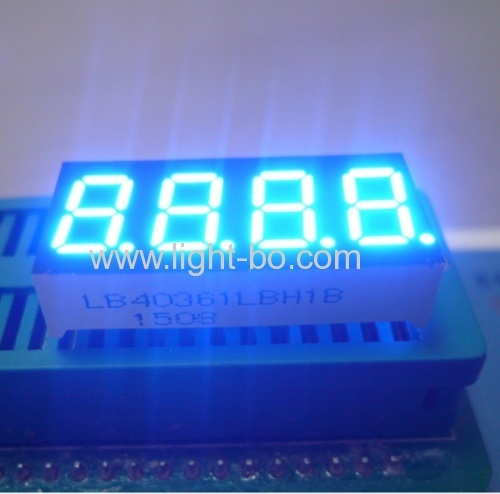 4 digit 0.36" ultra bright blue 7 segment led display common cathode