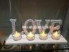 Electronic LED Glass Votive Candles With LOVE Tray For Hotel or Home Decoration