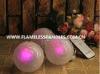 LED Battery Operated Glass Ball with On / Off Remote Control Flameless Candles 8 X 11 CM
