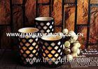 2 Layer Carved Pattern LED Pillar Flameless Candles / Electronic Candle for Home Decoration