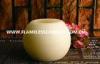 Round Ball Shaped LED Wax Candle With Distressed Finish for Hotel Decoration