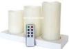 Remote Control Rechargeable Tealights / White Flameless LED Wax Candle for Event