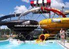 Yellow Black Theme Park Equipment Space Bowl Pool Water Slides for 2 Person