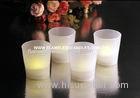 Flameless LED Frosted Resin Flickering White Votive Candles for Weddings / Birthday