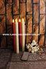 Long Push-Activated Flickering Flameless Candles / Ivory Wax Flameless Taper Candles