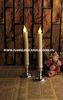 Extra Bright Flameless LED Taper Candles With Ivory Plastic Boby and Dripping Finish