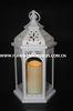 Indoor White Flameless Candle Lanterns / Outdoor Hanging Candle Lanterns for Weddings