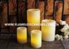 Wavy Edge Unscented Flameless Flickering LED Wax Pillar Candles Wind Proof