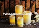 Wavy Edge Unscented Flameless Flickering LED Wax Pillar Candles Wind Proof