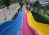 Customized Colorful Fiberglass Rainbow Water Slides For Adults and Kids